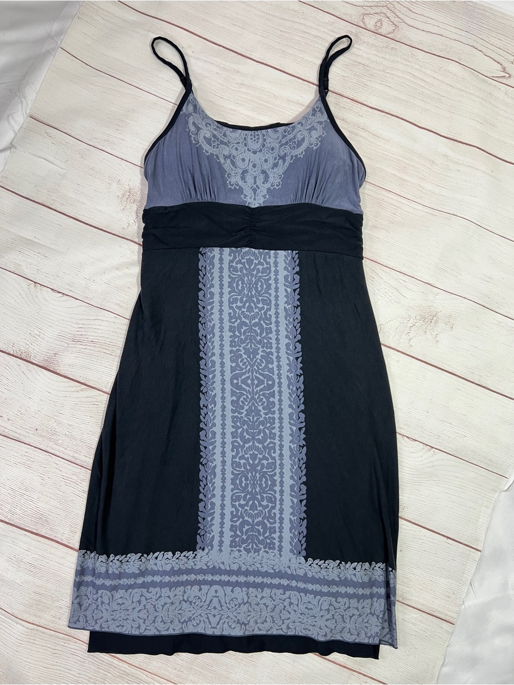 Athleta Kindred Cami Dress - Medium - soft blue lined modal shelf bra tank dress - Picture 2 of 12